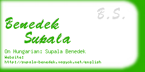 benedek supala business card